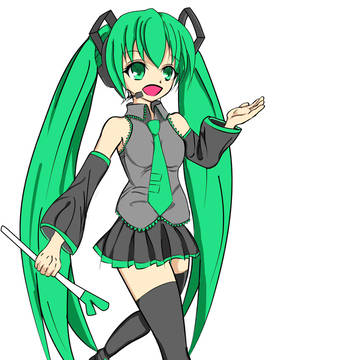 初音ミクを描きました