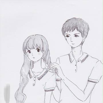 泉水子の髪を結う深行