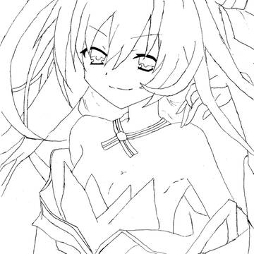 【線画】デート・ア・ライブの五河琴里【良かったら塗ってください】