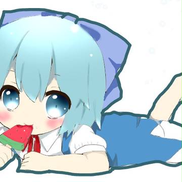 チルノの線画塗ってみた