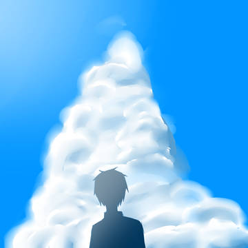 少年と入道雲