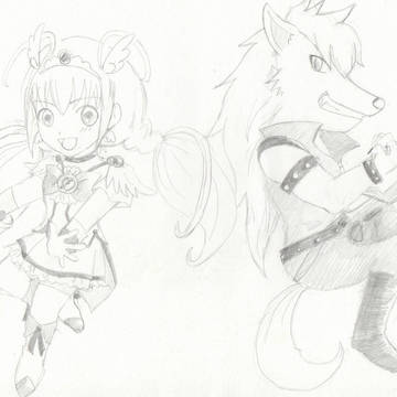 キュアハッピー＆ウルフルン
