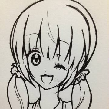 おんなのこ 白黒バージョン