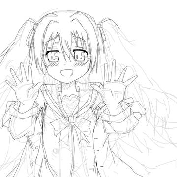 真紅下絵