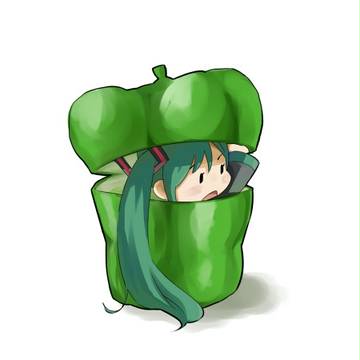 ピーマンのミク詰め