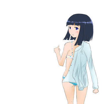 着替え中に何か気になるものを見つけたようだ