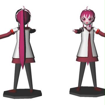 杉浦綾乃3Dモデルとペーパークラフト