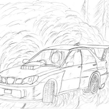 落書き　インプレッサ