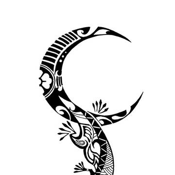 三日月トカゲ（丸に花菱）