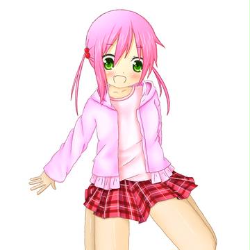 ピンクパーカー