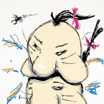 天野喜孝の絵柄でどせいさん