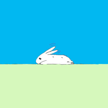 ウトウト、ウサギ