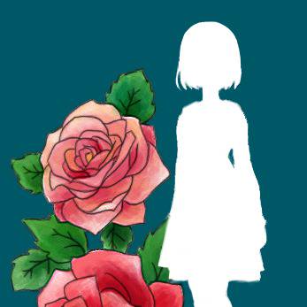 バラと女の子