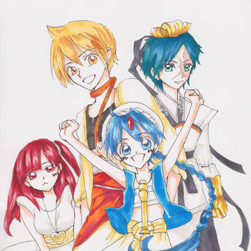 マギ（アラジン、アリババ、モルジアナ、白龍）