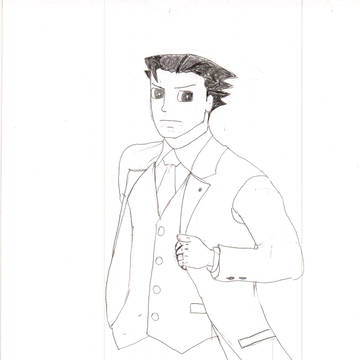 逆転裁判5のナルホドクンの絵を顔を若くして描いてみた