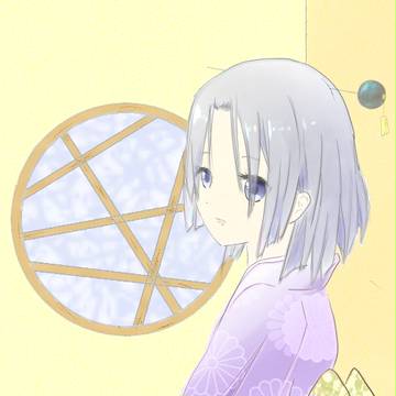 着物な銀髪