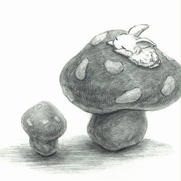きのことうさぎ