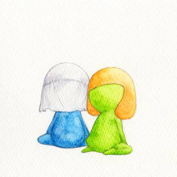 ちょっとだけ寄り掛かる