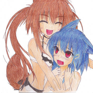 「泳ごう♪」線画を塗らせて頂きました