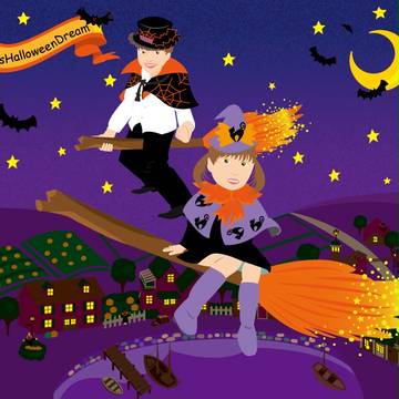 Children`s  halloween dream