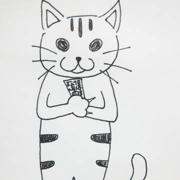 お金がほしい猫。