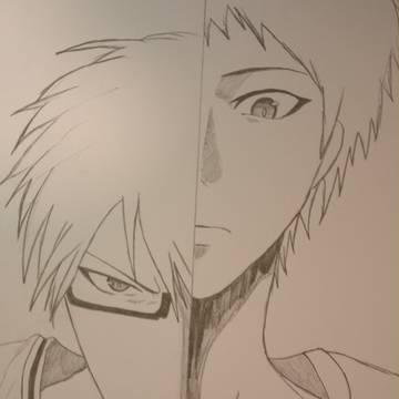 緑と赤　落書き