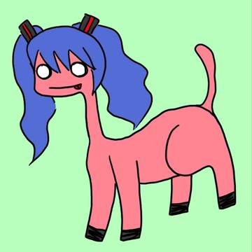 馬みたいな初音ミク カラーグラビア