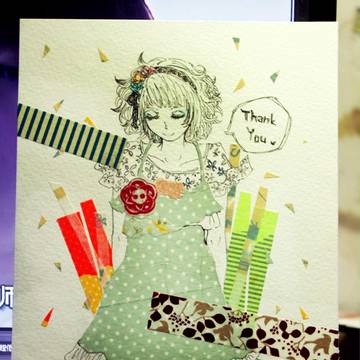 thanks card & birthday card