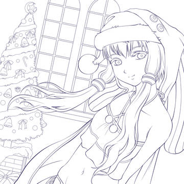 かなり早めのハッピークリスマァァァス【線画】
