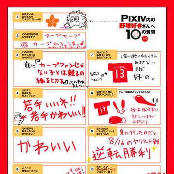 Pixiv内の野球好きさんへ10の質問
