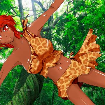ジャングルの女子