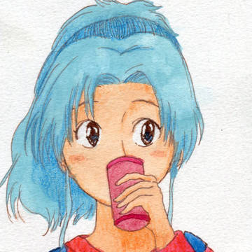 極楽茶を飲むぼたん