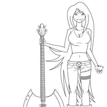 The Vampire Queen Line Art
