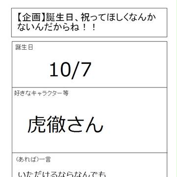 た、誕生日…なんですよ~