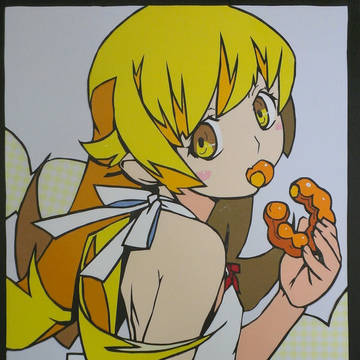 カラー切り絵　忍野忍