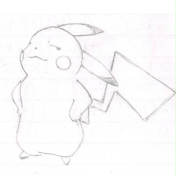 ピカチュウ落書き