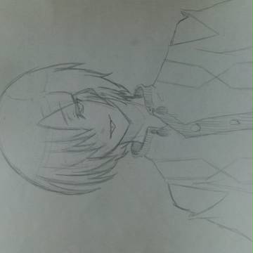 手紙の裏に描いたやつww