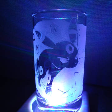 ブラッキー×エーフィ　彫ってみた