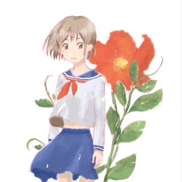 花の女子高生