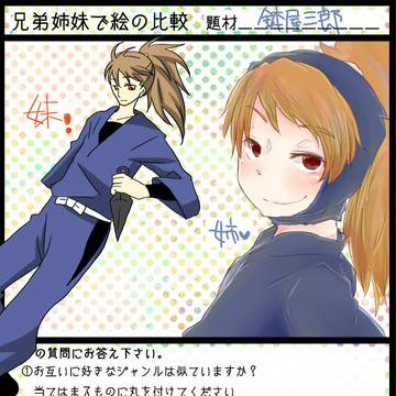 姉妹の絵柄比較