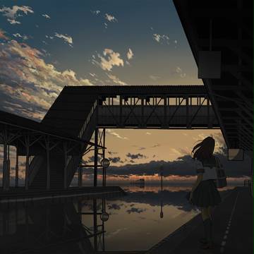 向こうから電車がやってくる