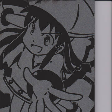 イカ娘のレリーフ