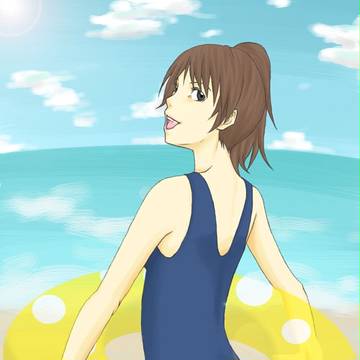 海と浮き輪