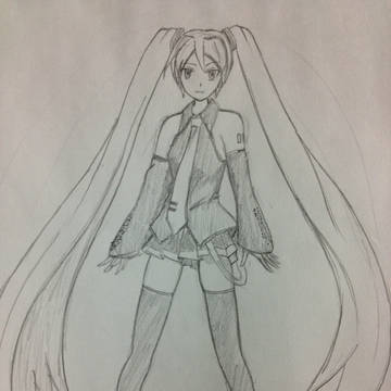 初音ミク描いてみた