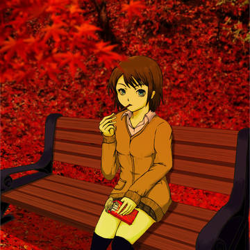 ポッキーと紅葉
