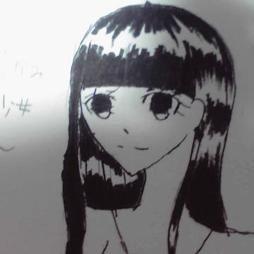 黒髪少女 描いてみた