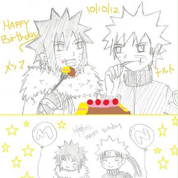 お誕生日おめでとう！ナルトとメンマ
