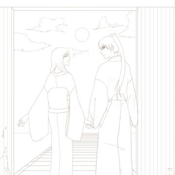 【幕恋コラボ】ねぇ、姉さん。【線画交換】