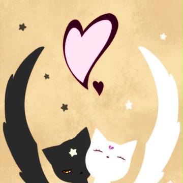 黒猫と白猫