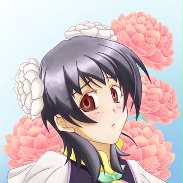 女の子と花